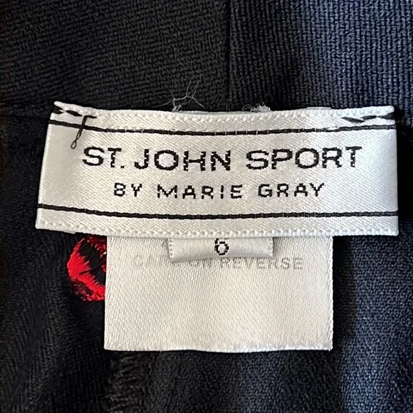 St.John Sport Wild Cherry Navy Pants - Picture 9 of 10